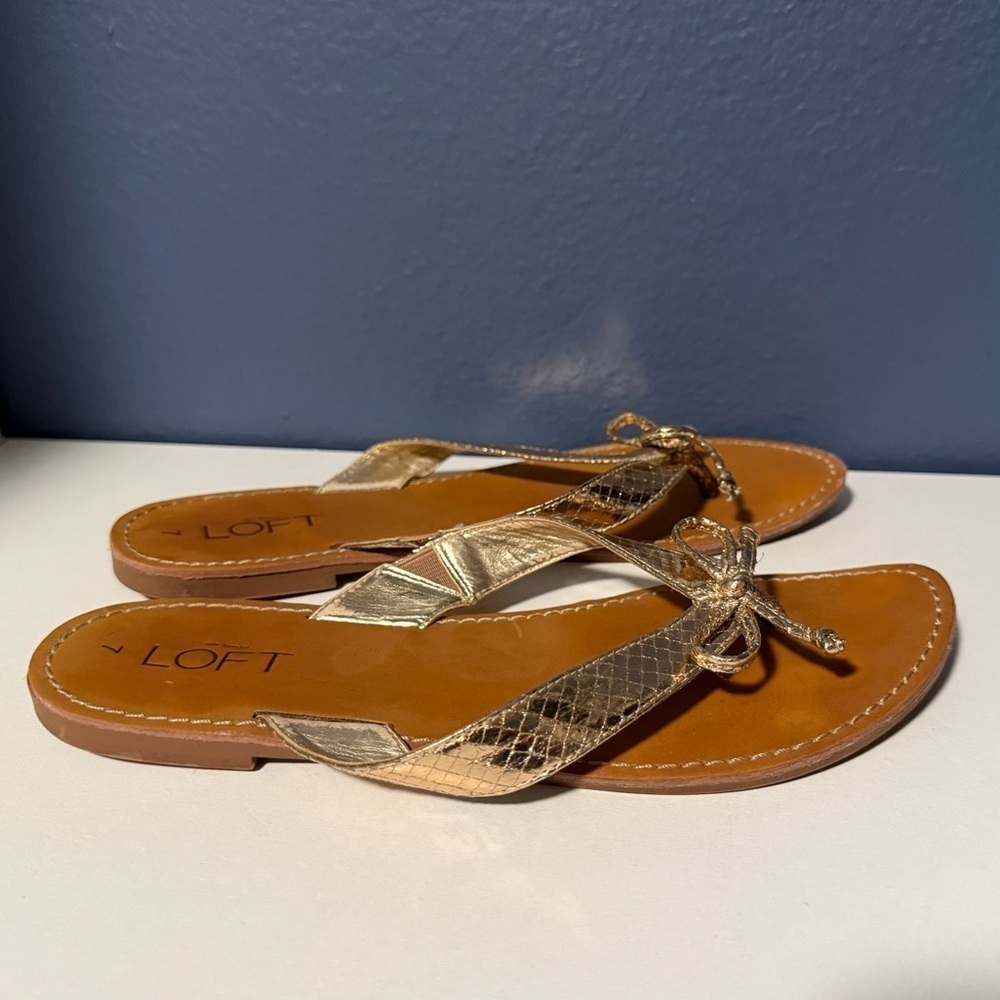 LOFT Women's Sandals With Bow Size 7 - Picture 3 of 4